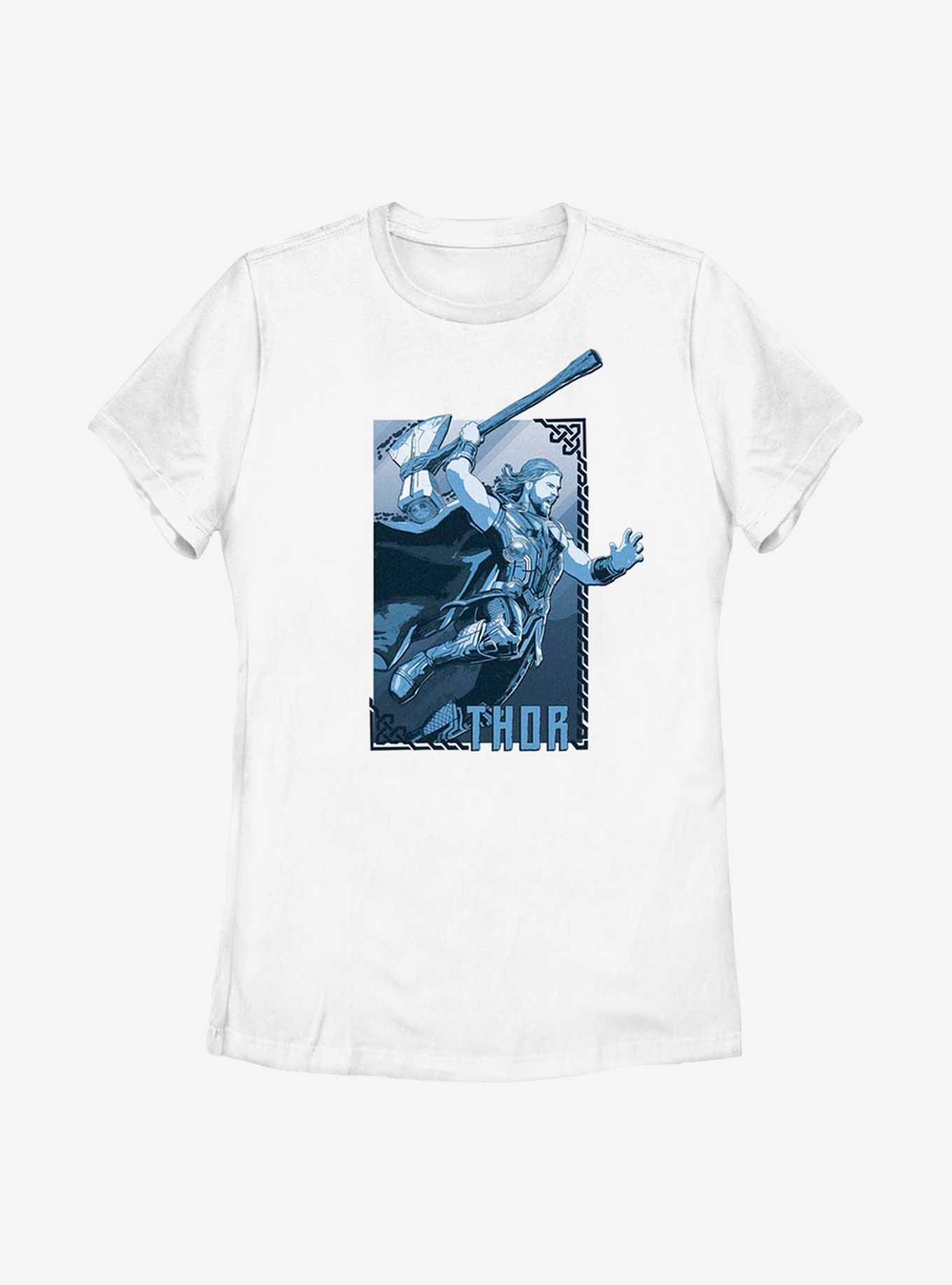Marvel Thor: Love And Thunder Axe Leap Hero Womens T-Shirt, WHITE, hi-res