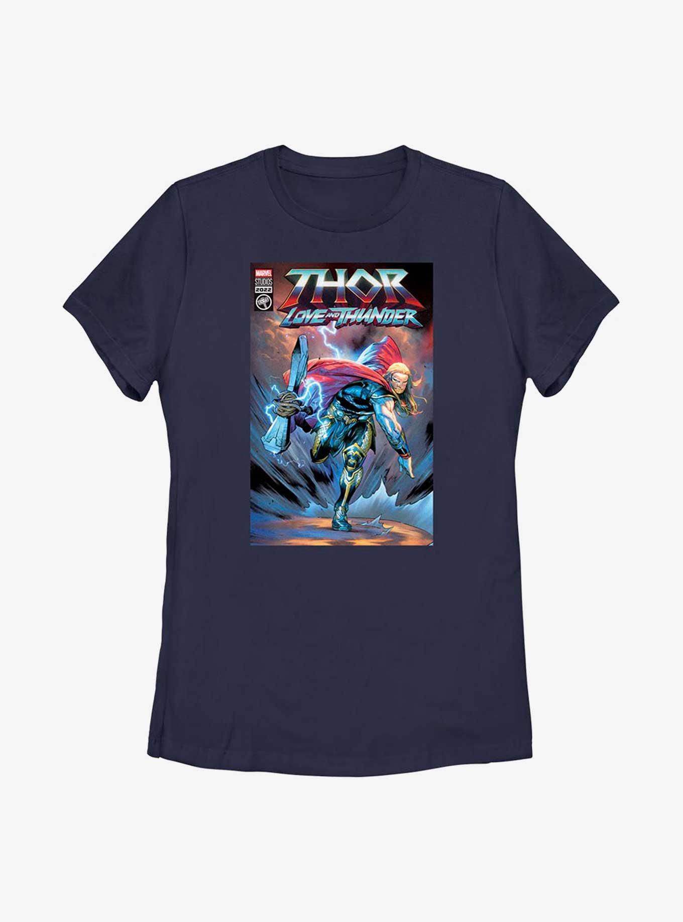 Marvel Thor: Love And Thunder Stormbreaker Throw Comic Cover Womens T-Shirt, , hi-res