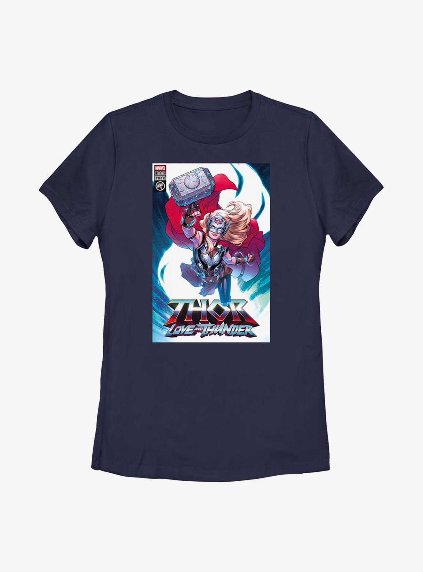 Marvel Thor: Love And Thunder Mighty Thor Comic Cover Womens T-Shirt, , hi-res