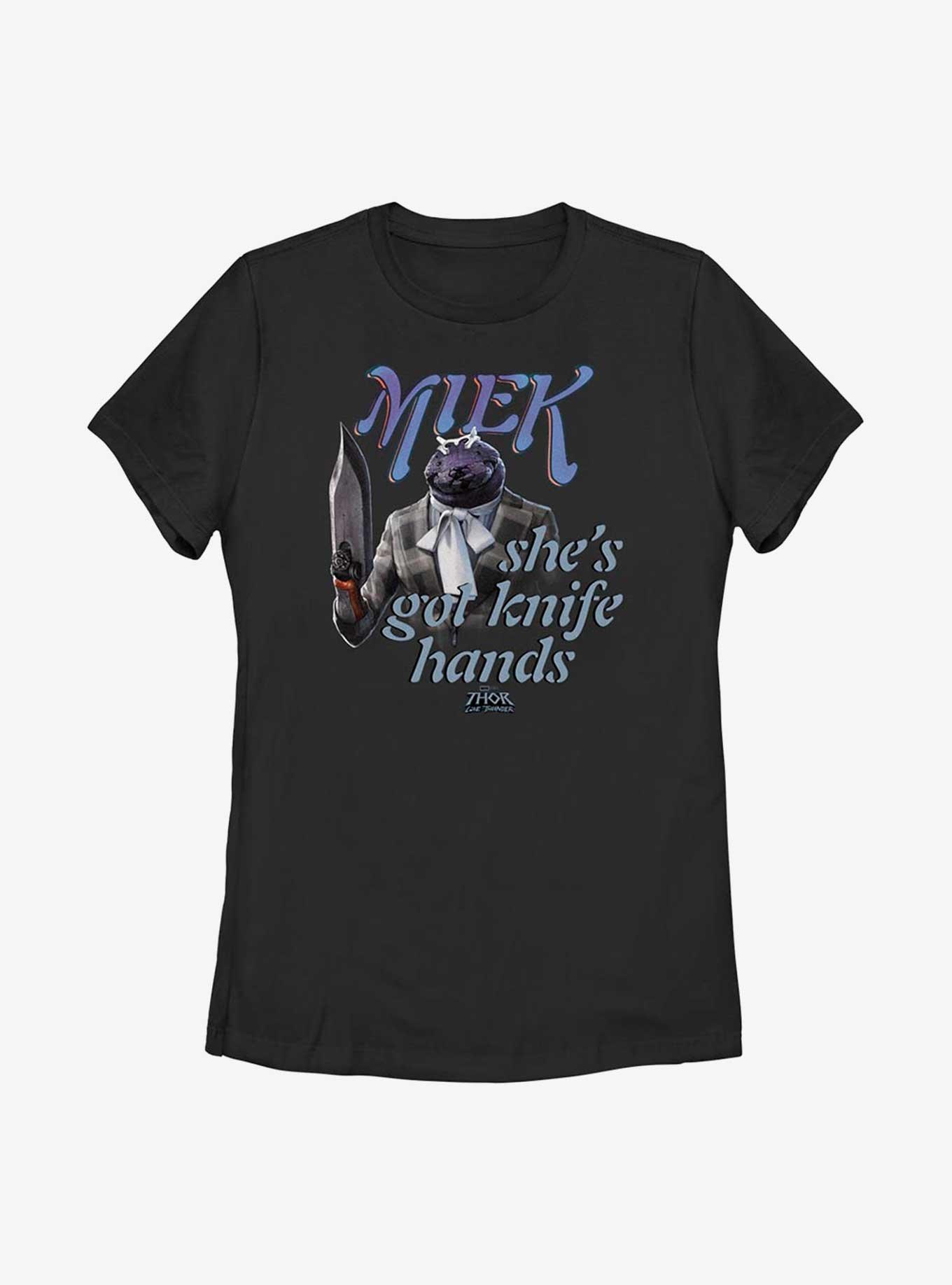 Marvel Thor: Love And Thunder Miek Knife Hands Womens T-Shirt, , hi-res