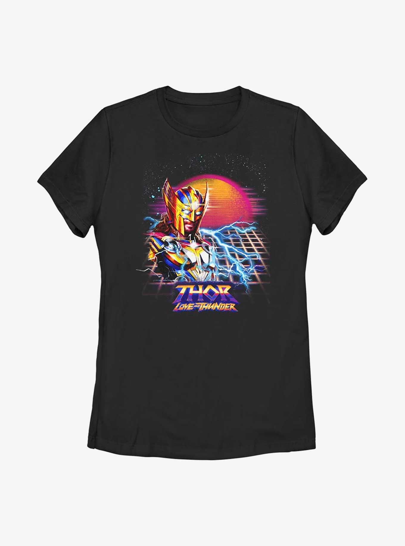 Marvel Thor: Love And Thunder Synthwave Sunset Womens T-Shirt, , hi-res
