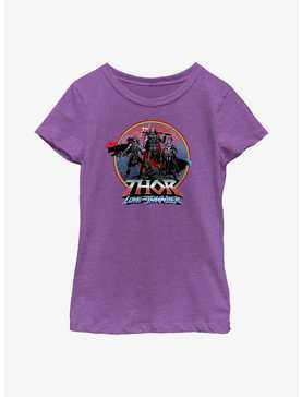 Marvel Thor: Love And Thunder Asgardians Circle Badge Youth Girls T-Shirt, , hi-res