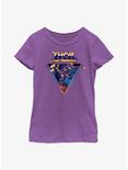 Marvel Thor: Love And Thunder Badge Youth Girls T-Shirt, PURPLE BERRY, hi-res