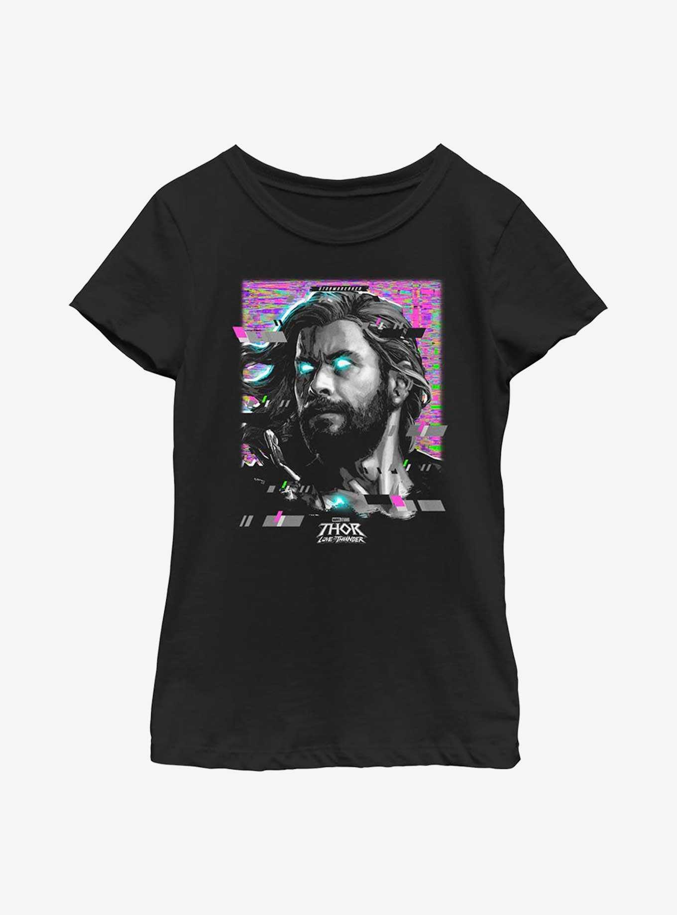Marvel Thor: Love And Thunder Glitch Youth Girls T-Shirt, , hi-res