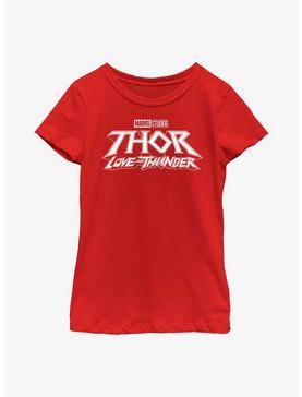 Plus Size Marvel Thor: Love And Thunder Black Logo Youth Girls T-Shirt, , hi-res
