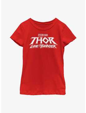 Marvel Thor: Love And Thunder Black Logo Youth Girls T-Shirt, , hi-res