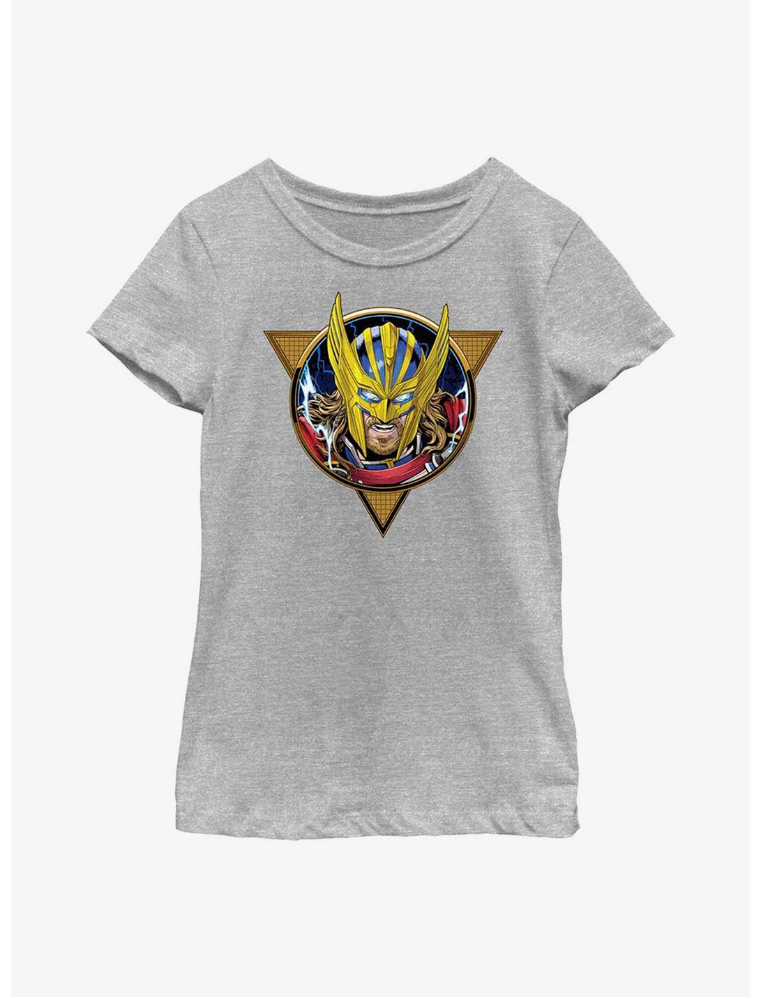 Marvel Thor: Love And Thunder Comic Badge Youth Girls T-Shirt, ATH HTR, hi-res