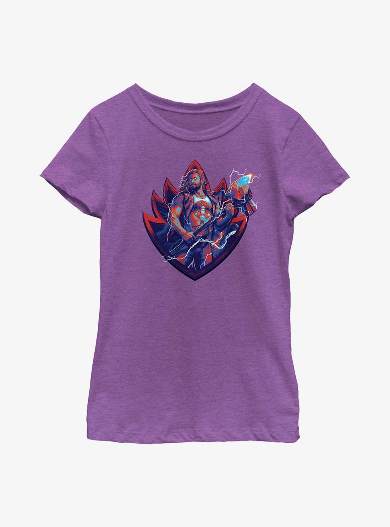 Marvel Thor: Love And Thunder Guardian Thor Badge Youth Girls T-Shirt, , hi-res