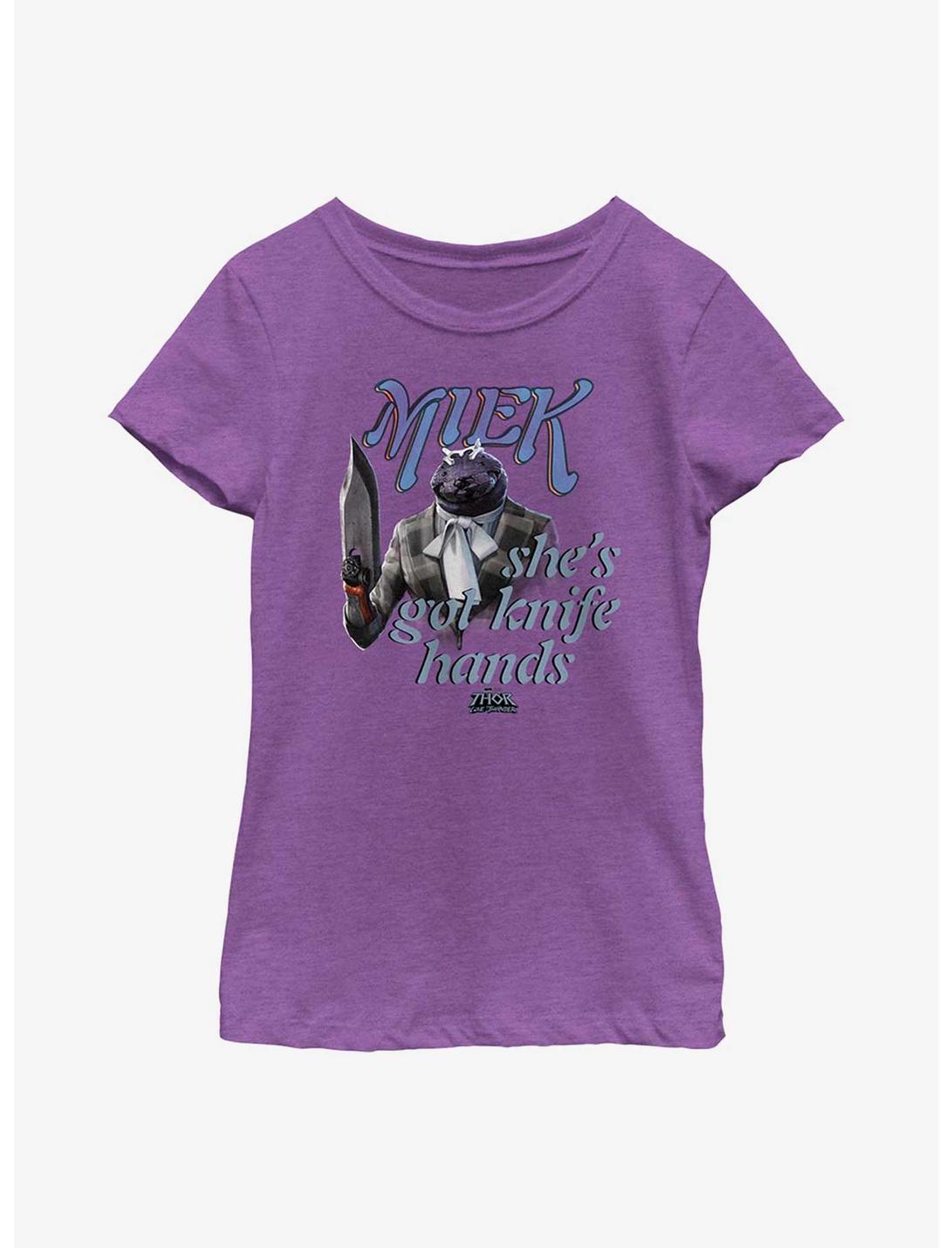 Marvel Thor: Love And Thunder Miek Knife Hands Youth Girls T-Shirt, PURPLE BERRY, hi-res