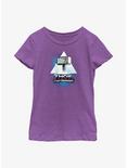 Marvel Thor: Love And Thunder Mjolnir Triangle Badge Youth Girls T-Shirt, PURPLE BERRY, hi-res
