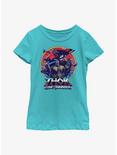 Marvel Thor: Love And Thunder Group Emblem Youth Girls T-Shirt, TAHI BLUE, hi-res