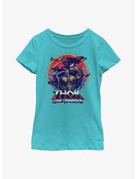 Marvel Thor: Love And Thunder Group Emblem Youth Girls T-Shirt, , hi-res