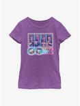 Marvel Thor: Love And Thunder Neon Character Select Youth Girls T-Shirt, PURPLE BERRY, hi-res