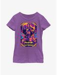Marvel Thor: Love And Thunder Neon Poster Youth Girls T-Shirt, PURPLE BERRY, hi-res