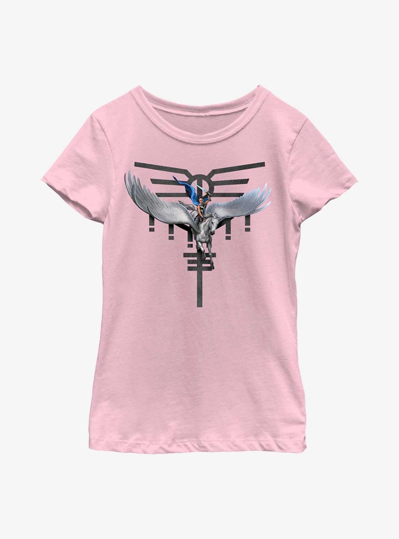 Marvel Thor: Love And Thunder Valkyrie Pegasus Youth Girls T-Shirt, , hi-res