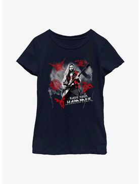 Marvel Thor: Love And Thunder Rock God Raise Your Hammer Youth Girls T-Shirt, , hi-res