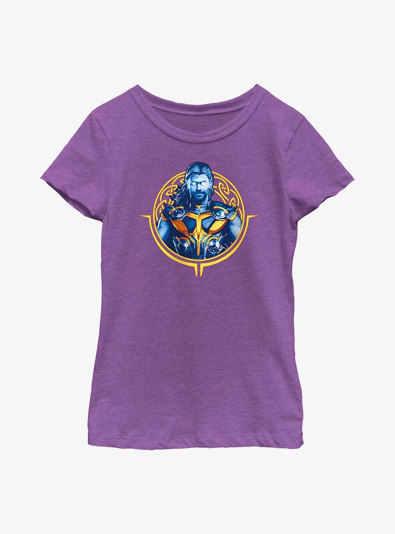 Marvel Thor: Love And Thunder Circle Badge Youth Girls T-Shirt, , hi-res