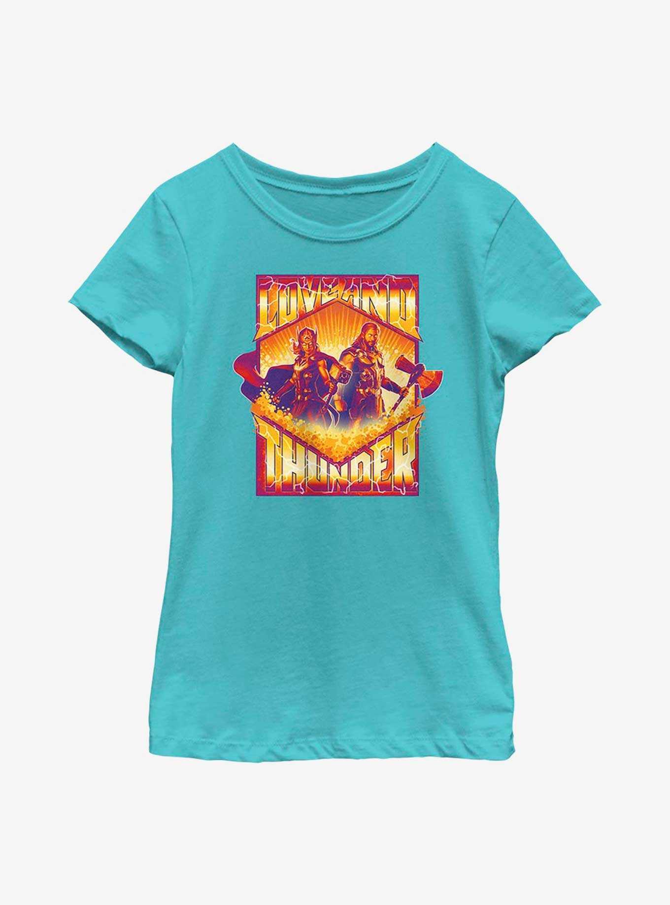 Marvel Thor: Love And Thunder Duo Badge Youth Girls T-Shirt, , hi-res