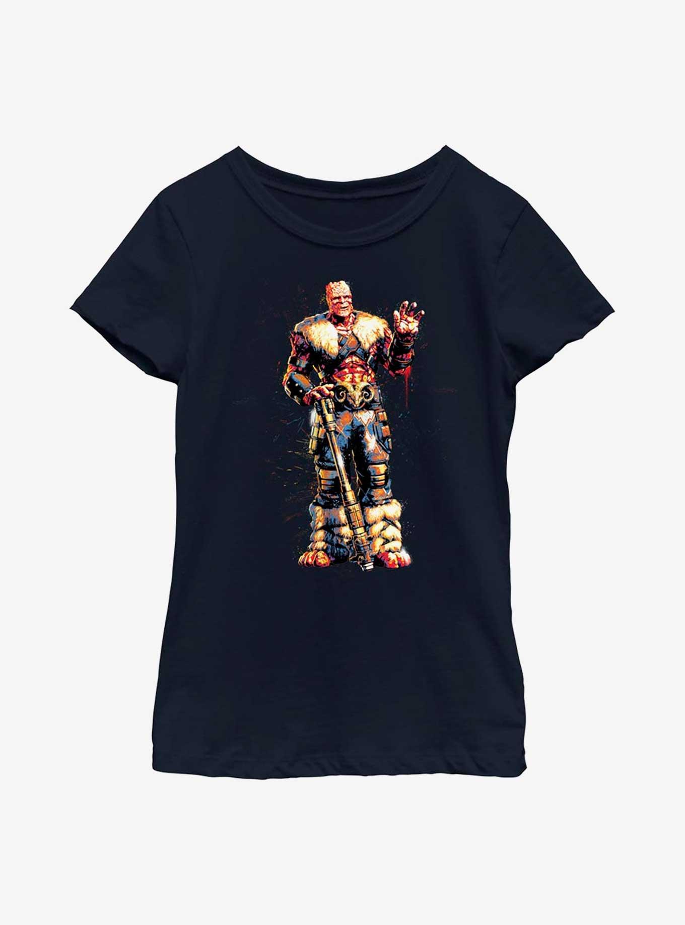 Marvel Thor: Love And Thunder Splatter Paint Korg Youth Girls T-Shirt, , hi-res