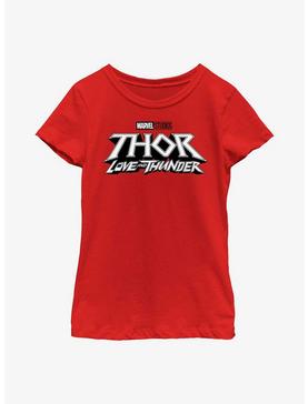 Plus Size Marvel Thor: Love And Thunder White Logo Youth Girls T-Shirt, , hi-res