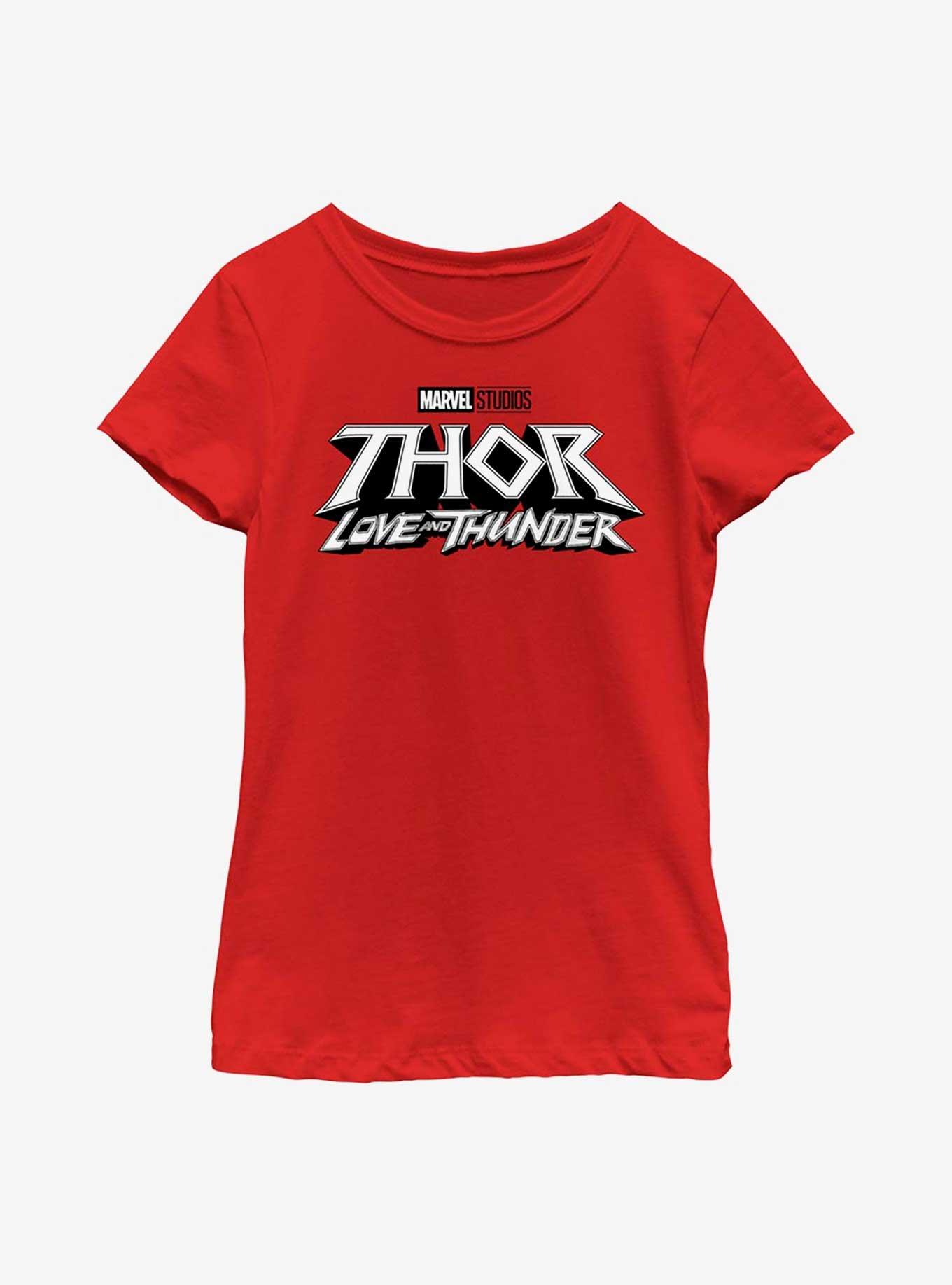 Marvel Thor: Love And Thunder White Logo Youth Girls T-Shirt, , hi-res