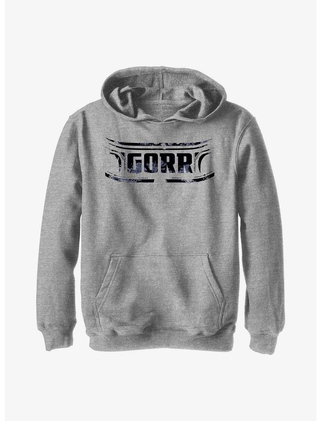 Marvel Thor: Love And Thunder Gorr Logo Youth Hoodie, ATH HTR, hi-res