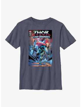 Marvel Thor: Love And Thunder Stormbreaker Throw Comic Cover Youth T-Shirt, , hi-res