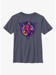Marvel Thor: Love And Thunder Mighty Thor Portrait Badge Youth T-Shirt, NAVY HTR, hi-res