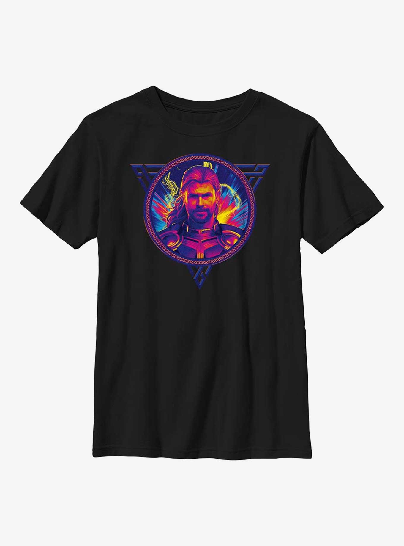 Marvel Thor: Love And Thunder Thor Portrait Badge Youth T-Shirt, , hi-res