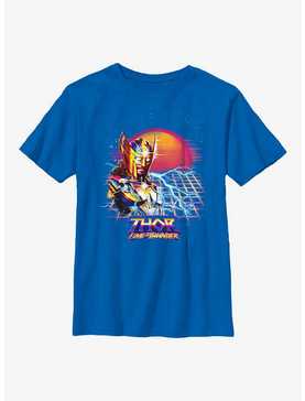 Marvel Thor: Love And Thunder Synthwave Sunset Youth T-Shirt, , hi-res