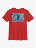 Marvel Thor: Love And Thunder Lightning Letters Youth T-Shirt, RED, hi-res
