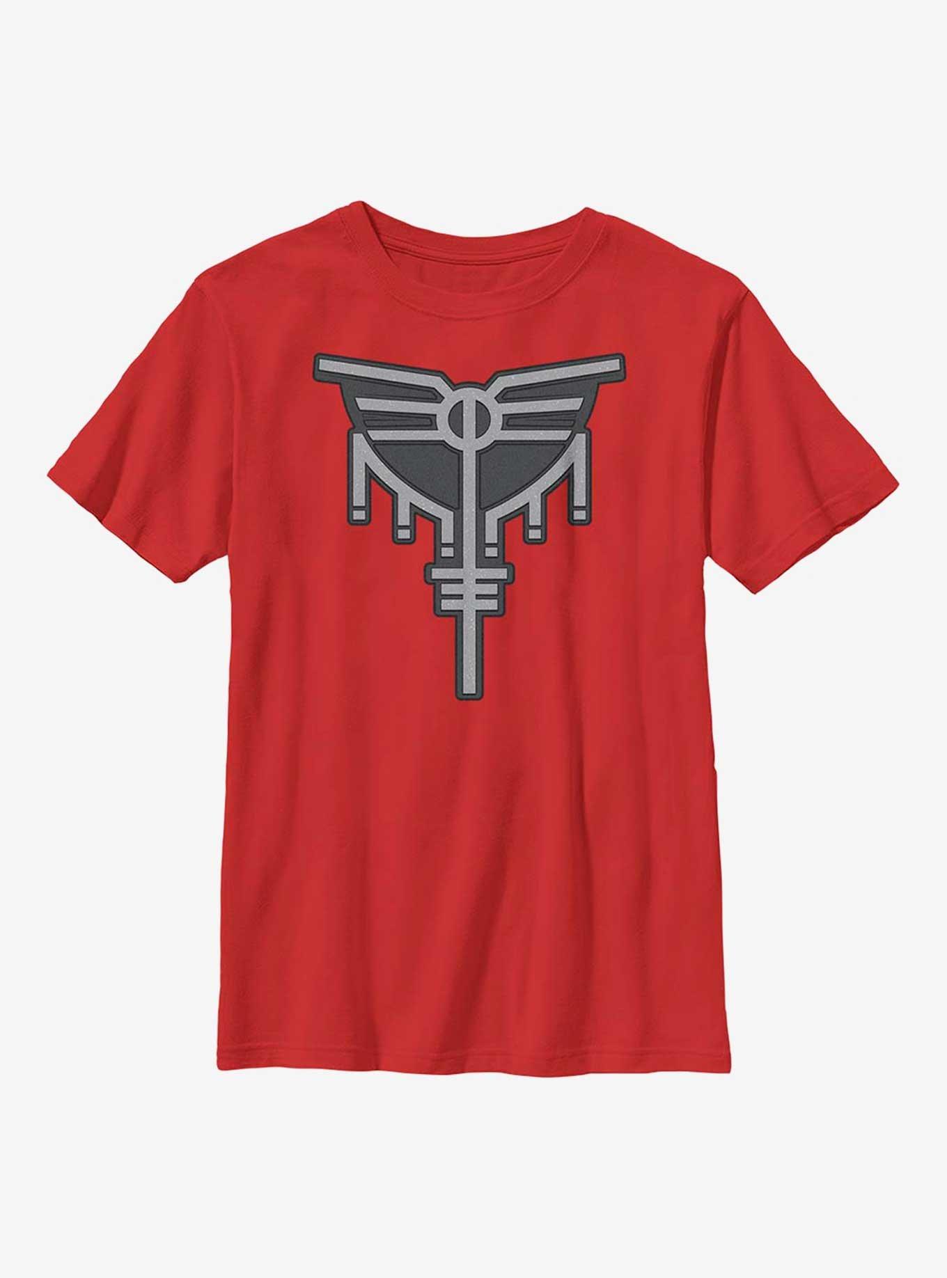 Marvel Thor: Love And Thunder Valkyrie Symbol Youth T-Shirt, RED, hi-res