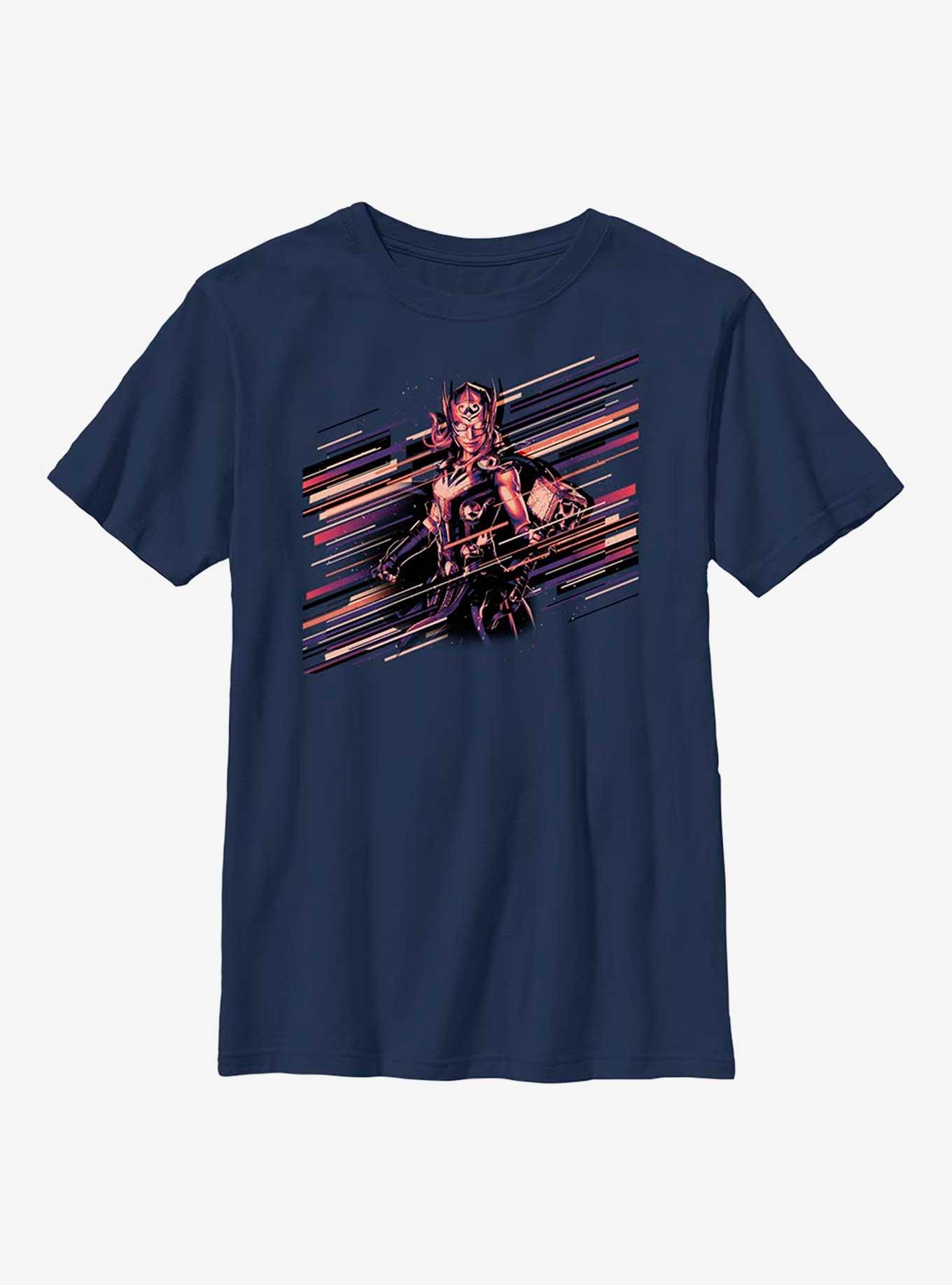 Marvel Thor: Love And Thunder Stripes Mighty Thor Youth T-Shirt, , hi-res