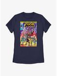 Marvel Thor: Love And Thunder For Asgard Comic Cover Womens T-Shirt, NAVY, hi-res