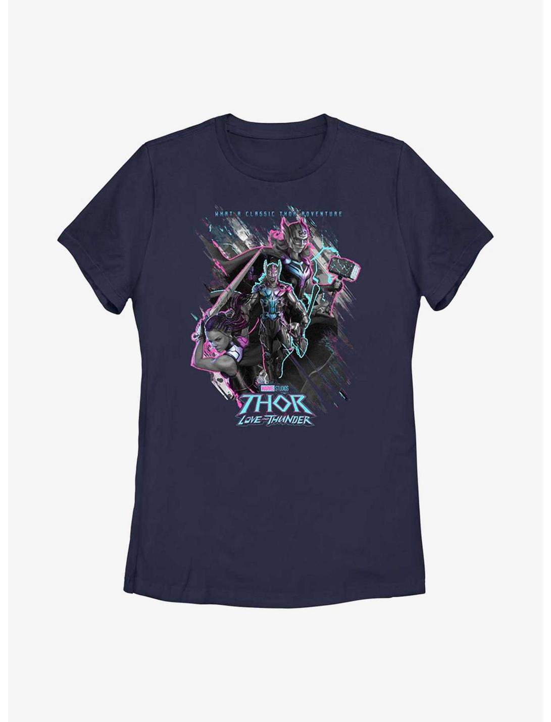 Marvel Thor: Love And Thunder Classic Adventure Womens T-Shirt, NAVY, hi-res