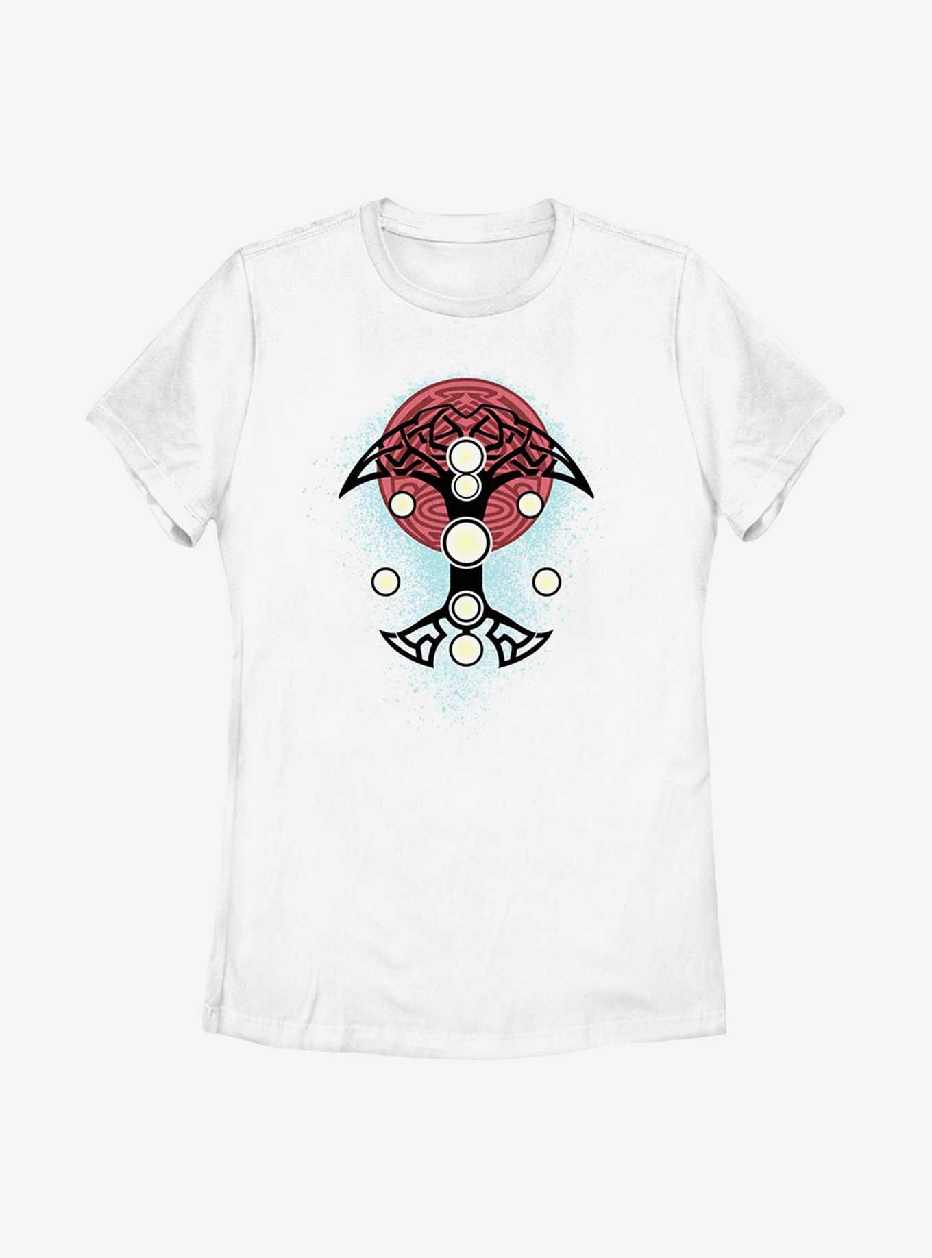 Marvel Thor: Love And Thunder Blue Splatter Womens T-Shirt, WHITE, hi-res