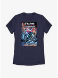 Marvel Thor: Love And Thunder Stormbreaker Throw Comic Cover Womens T-Shirt, NAVY, hi-res