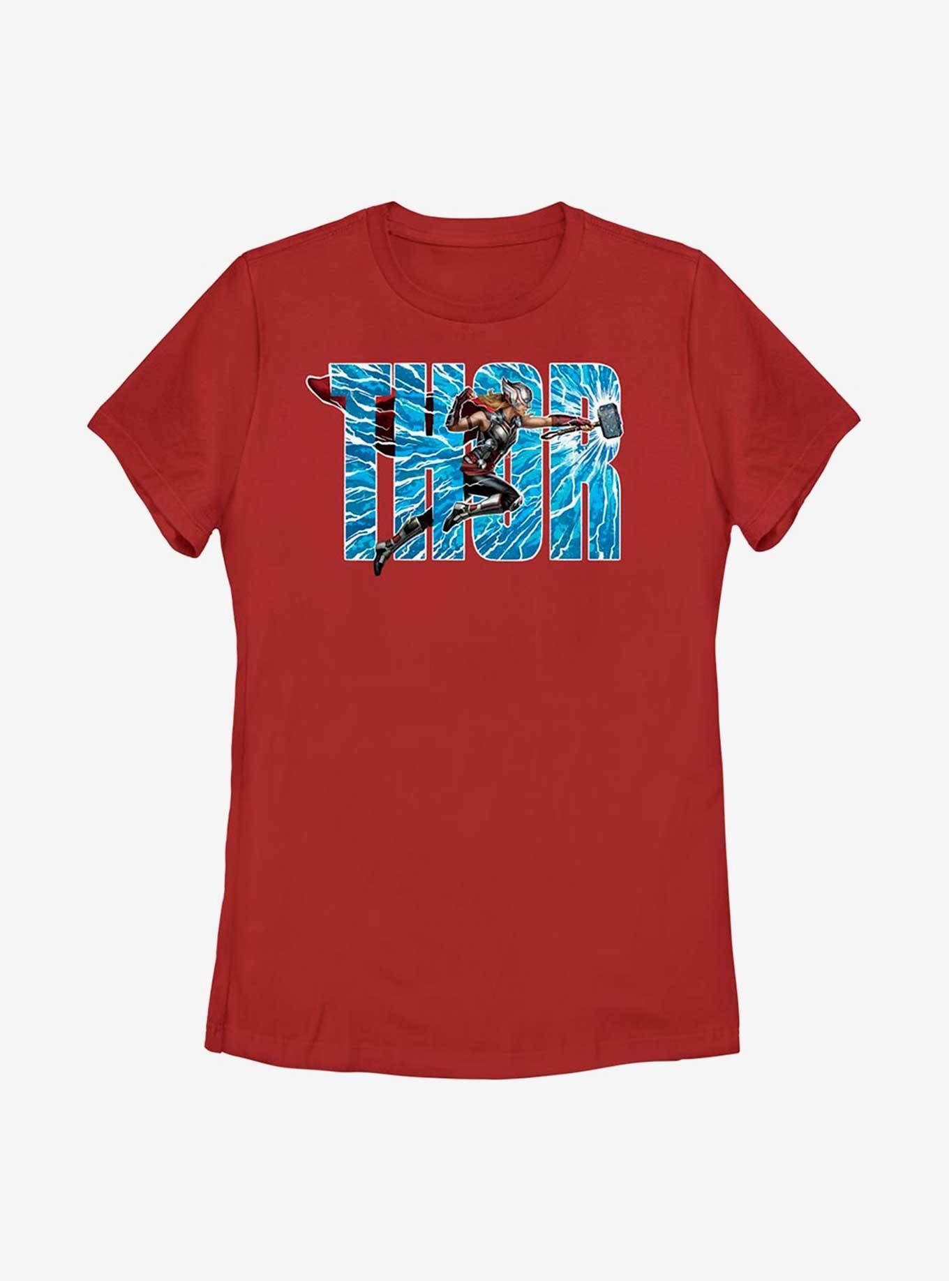 Marvel Thor: Love And Thunder Lightning Letters Womens T-Shirt, , hi-res