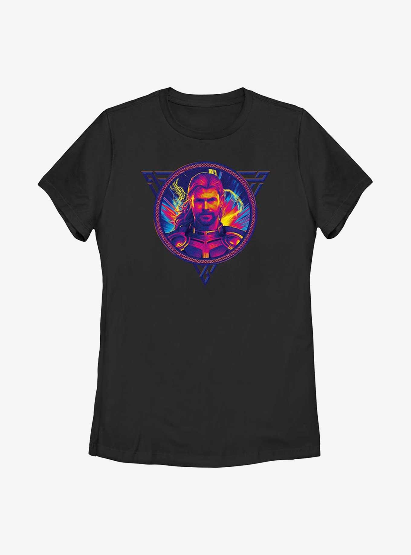 Marvel Thor: Love And Thunder Thor Portrait Badge Womens T-Shirt, BLACK, hi-res