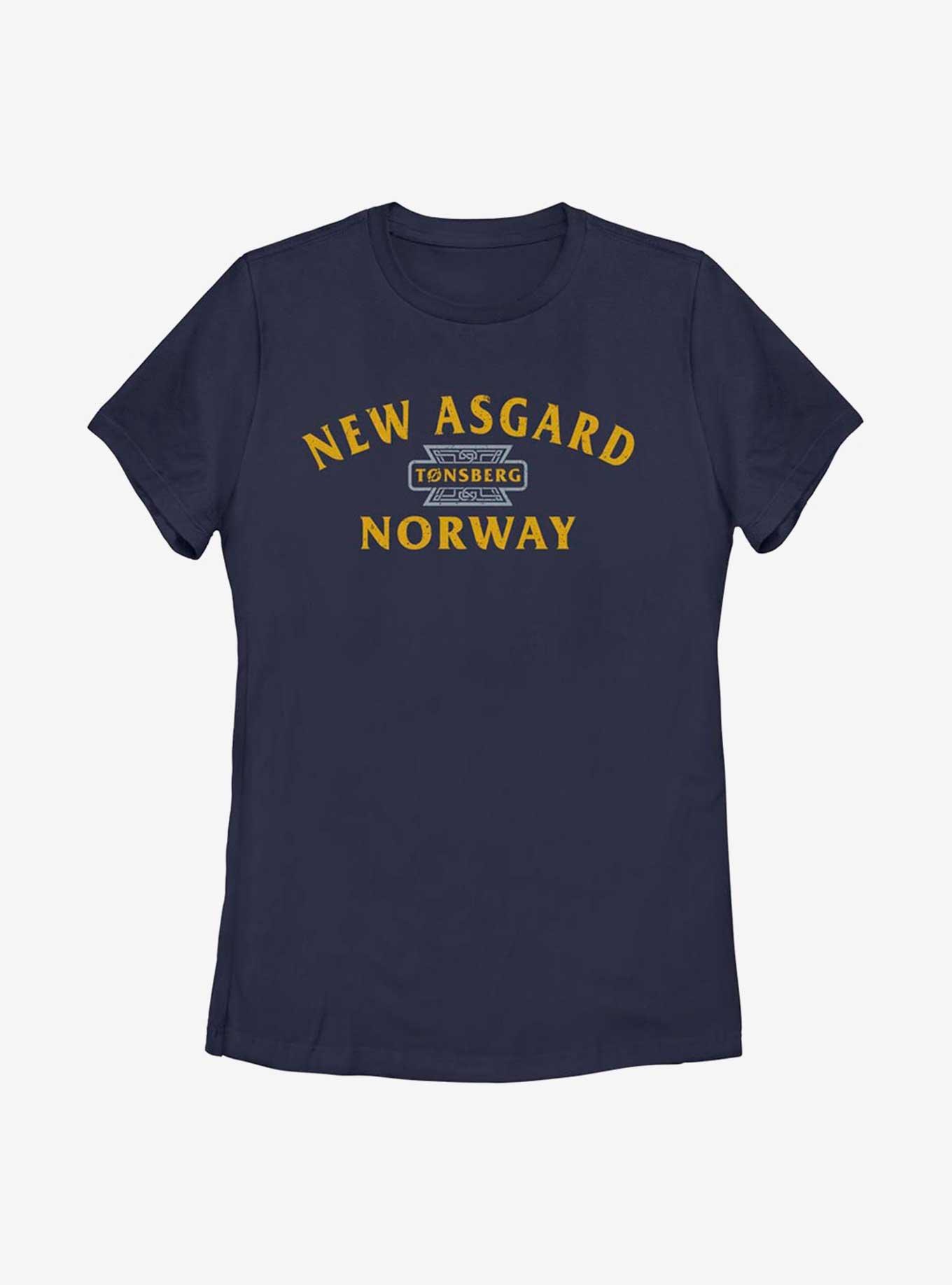 Marvel Thor: Love And Thunder New Asgard Tourist Womens T-Shirt, NAVY, hi-res
