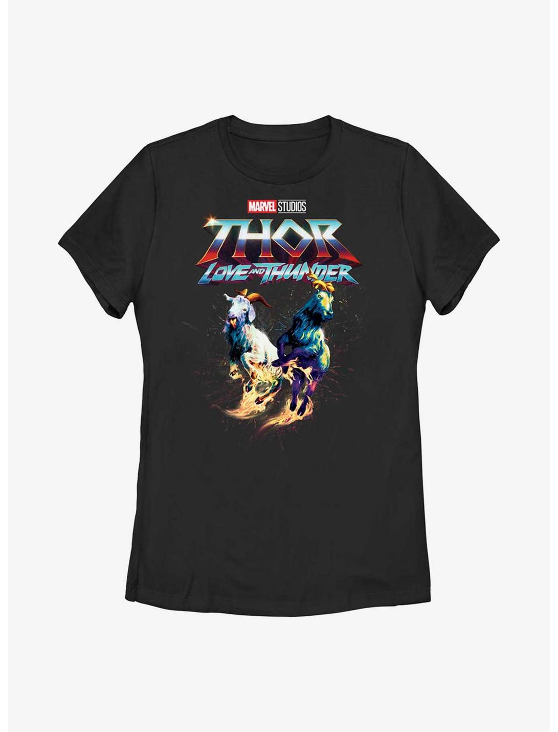 Marvel Thor: Love And Thunder Rainbow Goats Womens T-Shirt, BLACK, hi-res