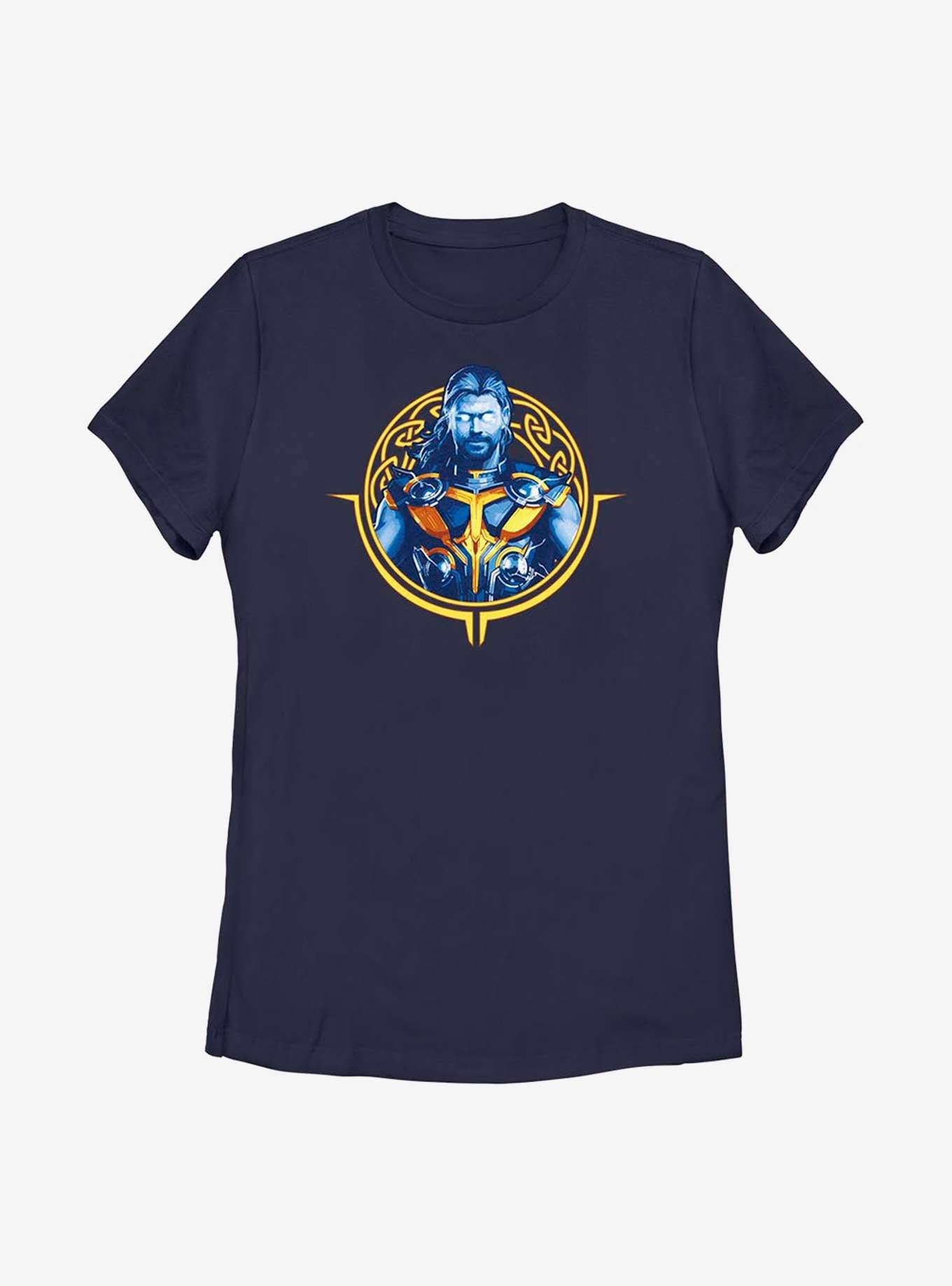 Marvel Thor: Love And Thunder Circle Badge Womens T-Shirt, NAVY, hi-res