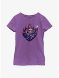 Marvel Thor: Love And Thunder Guardian Thor Badge Youth Girls T-Shirt, PURPLE BERRY, hi-res