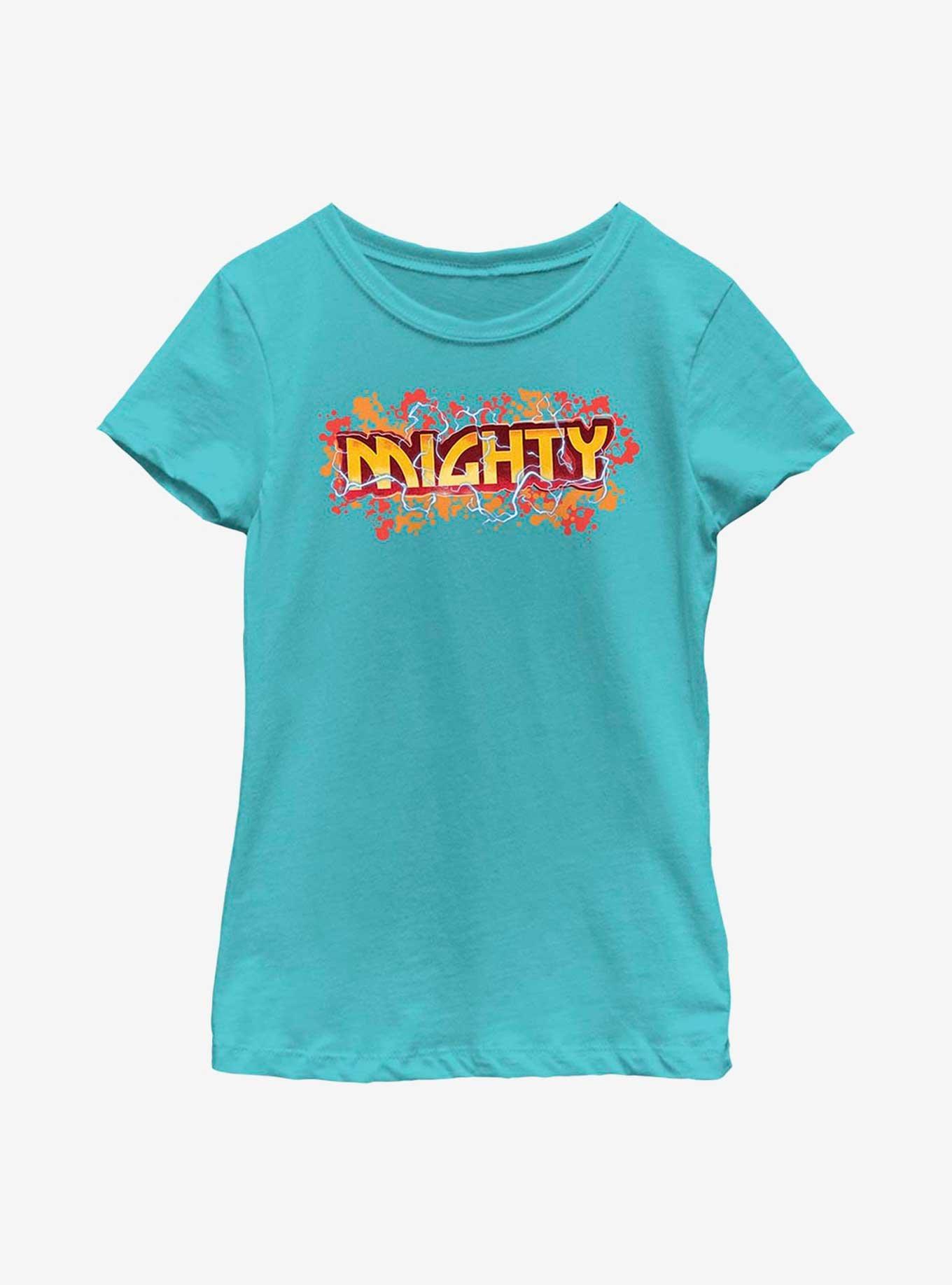 Marvel Thor: Love And Thunder Electric Mighty Youth Girls T-Shirt, TAHI BLUE, hi-res view 1