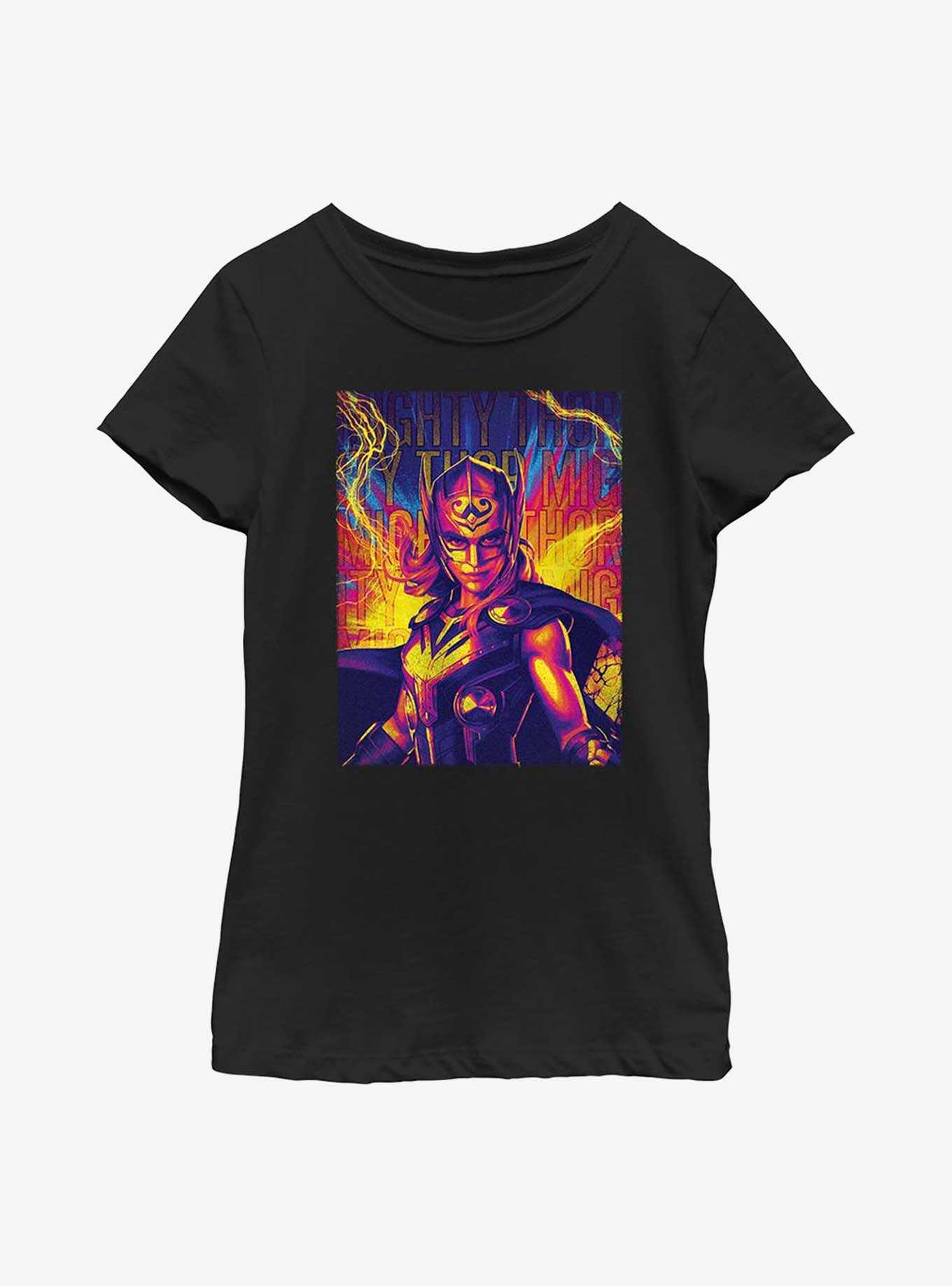 Marvel Thor: Love And Thunder Mighty Hero Lightning Youth Girls T-Shirt, , hi-res