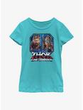 Marvel Thor: Love And Thunder Portraits Boxup Youth Girls T-Shirt, TAHI BLUE, hi-res