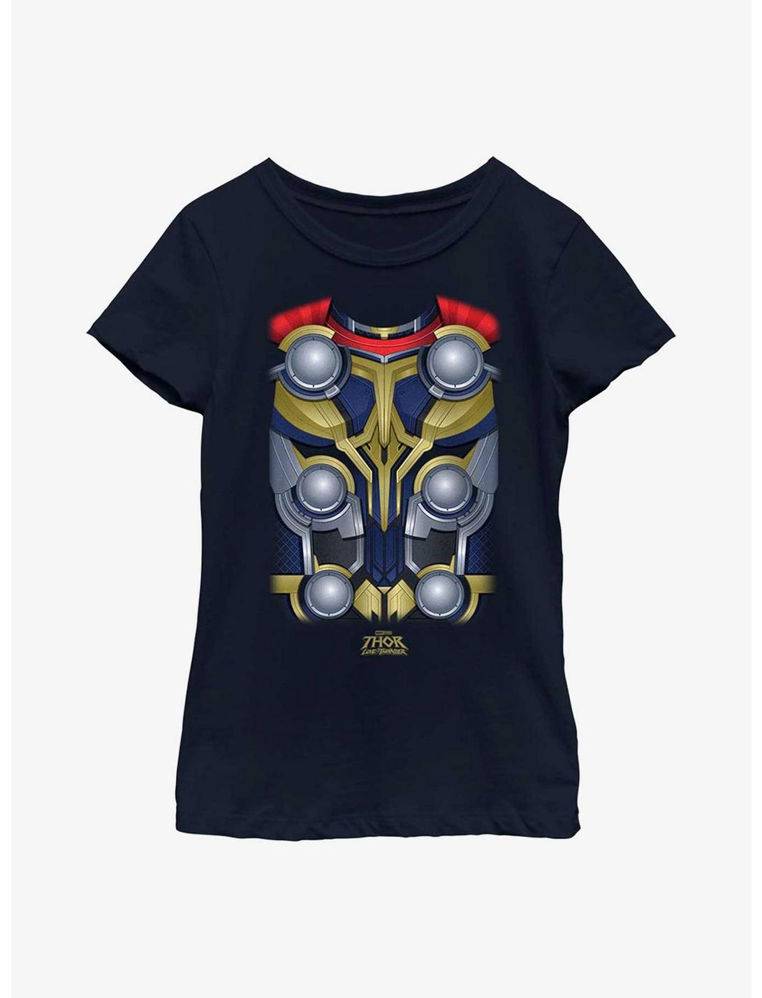 Marvel Thor: Love And Thunder Costume Youth Girls T-Shirt, NAVY, hi-res