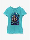Marvel Thor: Love And Thunder Stained Glass Youth Girls T-Shirt, TAHI BLUE, hi-res