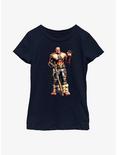 Marvel Thor: Love And Thunder Splatter Paint Korg Youth Girls T-Shirt, NAVY, hi-res