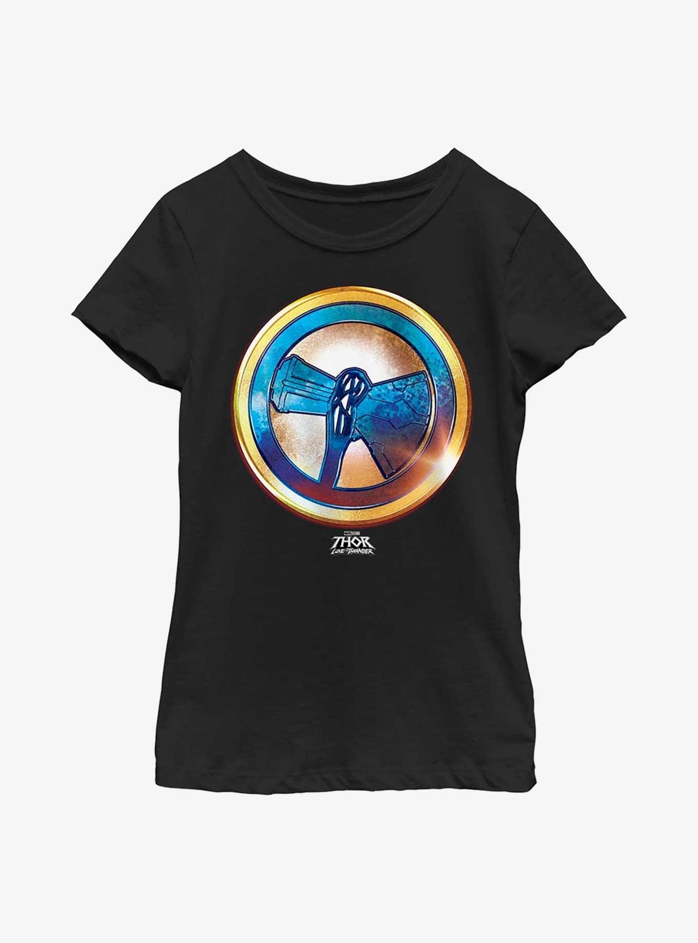 Marvel Thor: Love And Thunder Stormbreaker Gold Youth Girls T-Shirt, BLACK, hi-res